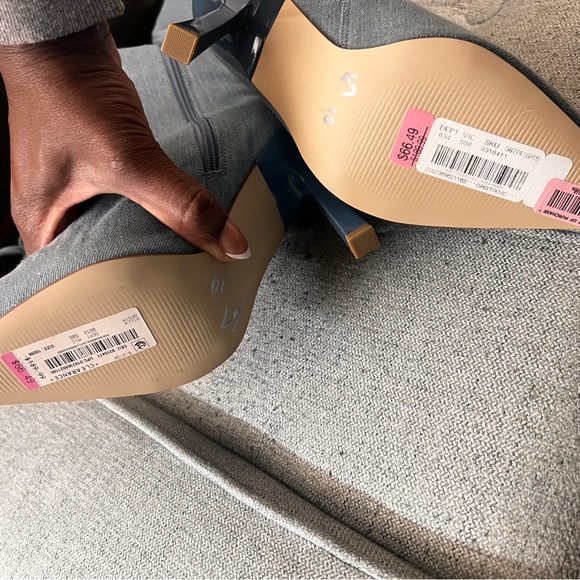 Stylish light denim Lace-Up Women's Boots - Picture 7 of 9